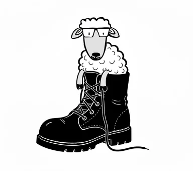 LamBoot, a sheep in a boot