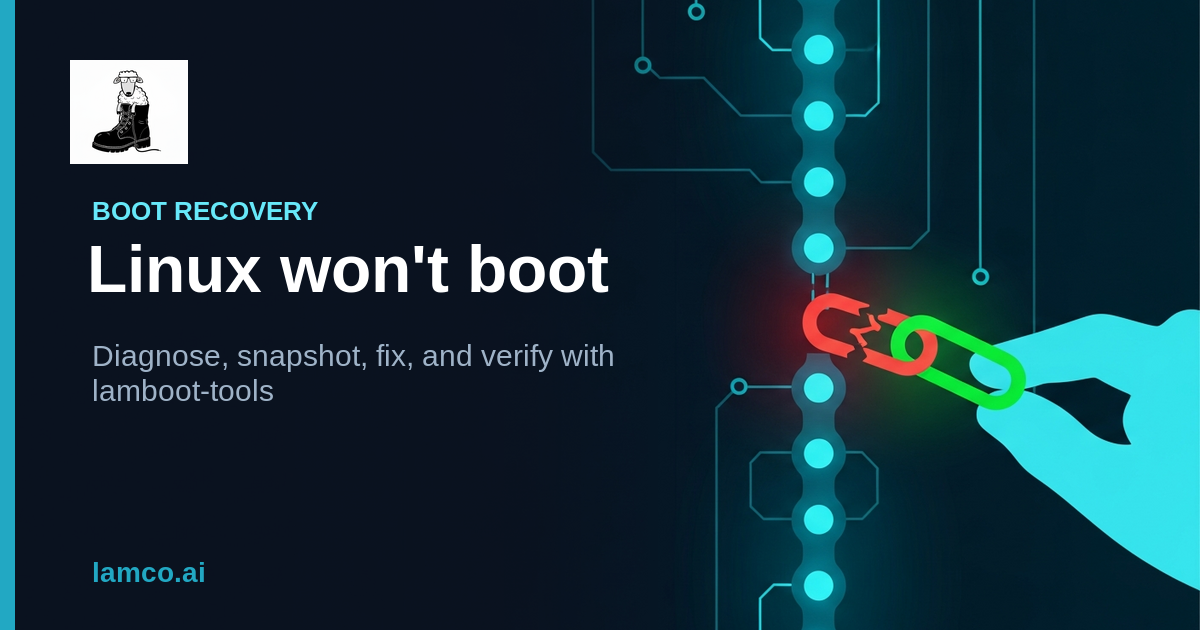 When Linux won't boot: Diagnose, snapshot, fix, and verify with lamboot ...